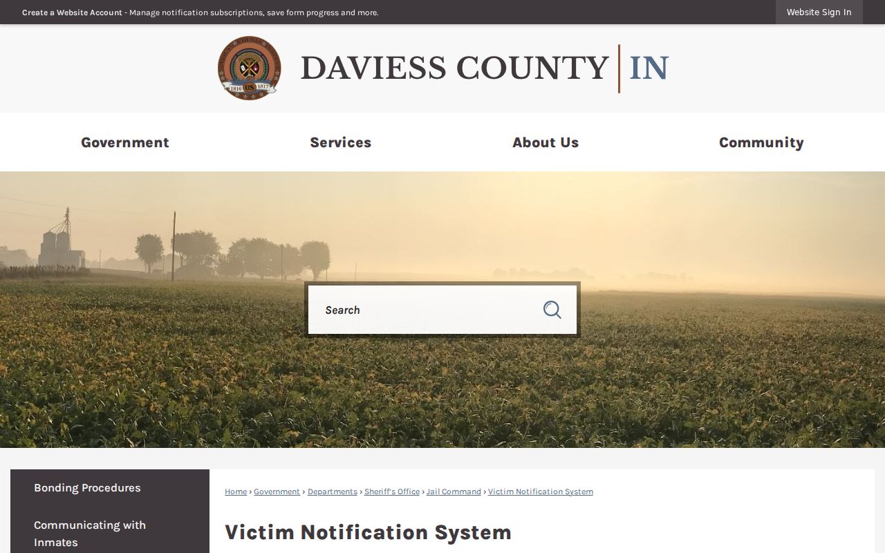 Daviess County bench warrant and VINE distinction