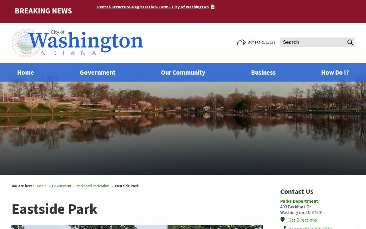 Official Washington Police Department contact page