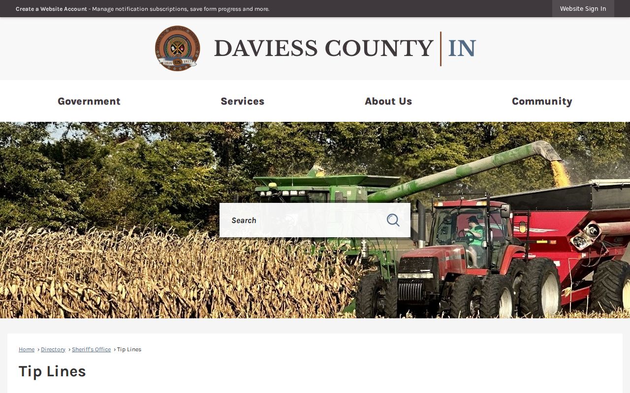 Daviess County warrant tip line directory